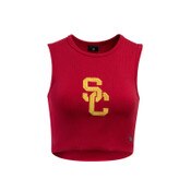 USC Trojans Women's Hype and Vice Cardinal SC Interlock Cutoff Tank